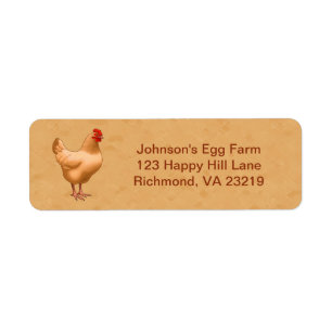 Buff Orpington Chicken Hen Etiket