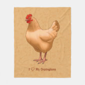 Buff Orpington Chicken Hen Fleece Deken (Voorkant)