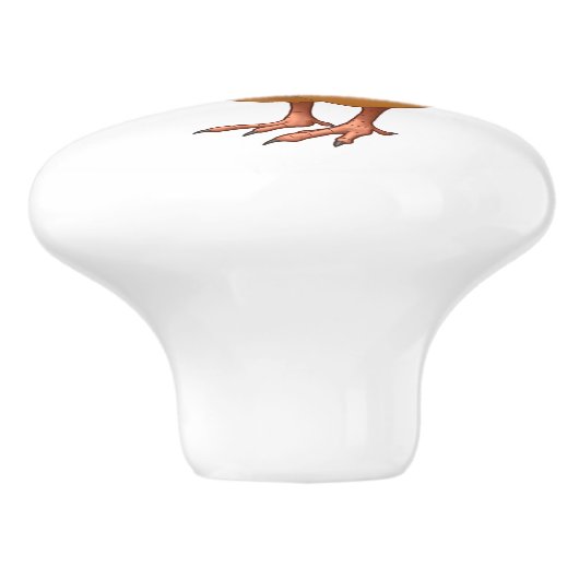 Buff Orpington Chicken Hen Keramische Knop (Zijkant)