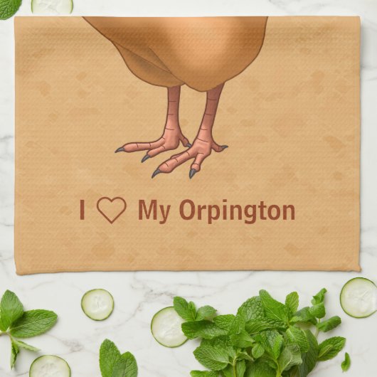 Buff Orpington Chicken Hen Theedoek (Gevouwen)