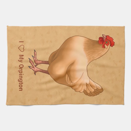 Buff Orpington Chicken Hen Theedoek (Horizontaal)