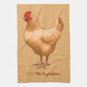 Buff Orpington Chicken Hen Theedoek (Verticaal)