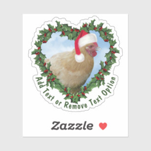 Buff Orpington Chicken Wreater Kerstmis Sticker