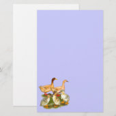 Buff Orpington Eendenfamilie Briefpapier (Voorkant / Achterkant)