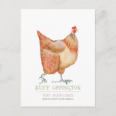Buff Orpington hen, Tony Fernandes Briefkaart (Voorkant)
