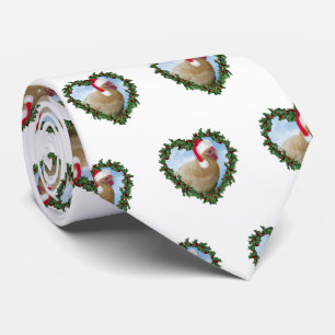 Buff Orpington Kip in Hartvormige Kranz Kerstmis Stropdas