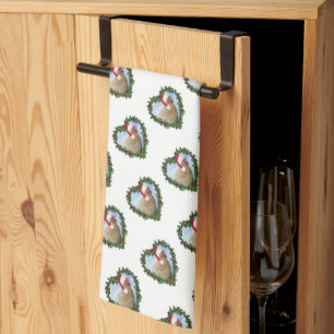Buff Orpington Kippenkrans Kerstmis Theedoek