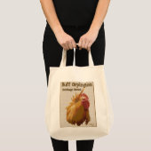 Buff Orpington Rooster afbeelding en tekst Tote Bag (Voorkant (product))
