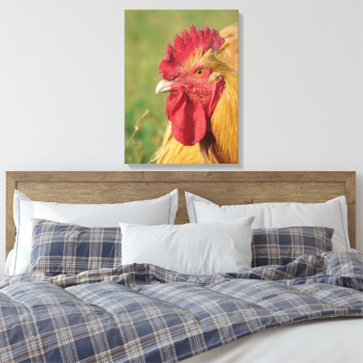 Buff Orpington Roster Canvas afdrukken (Insitu (Slaapkamer))