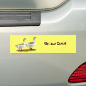 Buff Pomeranian Saddleback Geese Bumpersticker (Op auto)