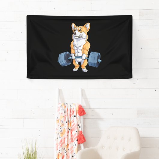 Buff Power Lifting Corgi Bodybuilder Spandoek (Insitu)