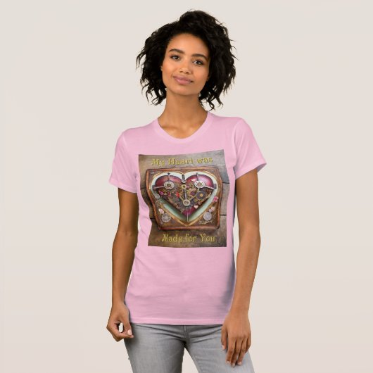 Buff Red Heart Steampunk-serie T-shirt (Voorkant volledig)