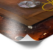 Buff Red Heart Steampunk Series Foto Afdruk (Hoek)