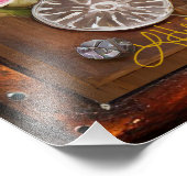 Buff Rode Hart Stoomtech Serie Foto Afdruk (Hoek)