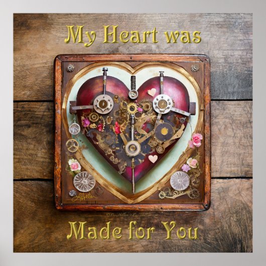 Buff Rood Hart Steampunk Serie Poster (Voorkant)