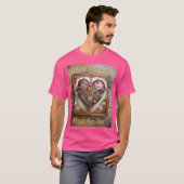Buff Rood Hart Steampunk Serie T-shirt (Voorkant volledig)