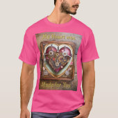 Buff Rood Hart Steampunk Serie T-shirt (Voorkant)