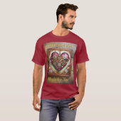 Buff Rood Hart Steampunk Serie T-shirt (Voorkant volledig)