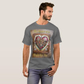 Buff Rood Hart Steampunk Serie T-shirt (Voorkant volledig)