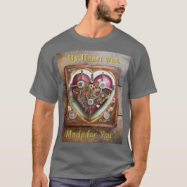 Buff Rood Hart Steampunk Serie T-shirt