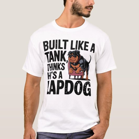 Buff Rottweiler - Taai honden kunst T-shirt (Voorkant)