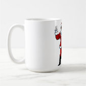 Buff Santa Peace Sign! Ripped Abs & Funny Christma Koffiemok (Links)