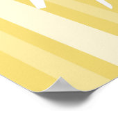Buff Victoriaans Lady Stripe met Butterfly Poster (Hoek)