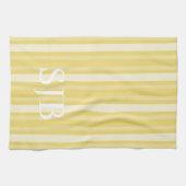 Buff Victoriaans Stripe met Monogram Theedoek (Horizontaal)