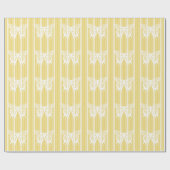 Buff Victoriaans Stripe met vlinder Cadeaupapier (Vlak)