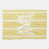 Buff Victoriaans Stripe met vlinder Theedoek (Horizontaal)