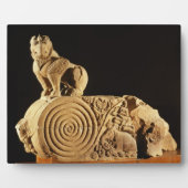 Buff zandsteenarchitrave met griffin, Sanchi, MP Fotoplaat (Voorkant)