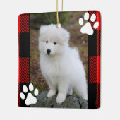 Buffalo Aangepaste hond foto Keramisch Ornament (Links)