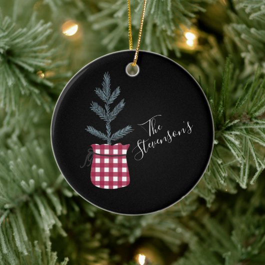 Buffalo Aangepersonaliseerde naam vinnen Keramisch Ornament (Boom)