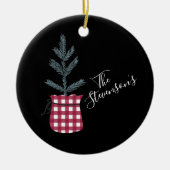 Buffalo Aangepersonaliseerde naam vinnen Keramisch Ornament (Voorkant)