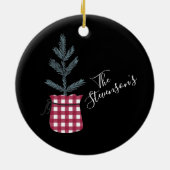 Buffalo Aangepersonaliseerde naam vinnen Keramisch Ornament (Achterkant)