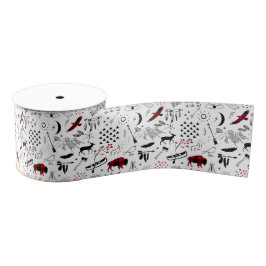 Buffalo Adventures Black en Red Pset ID599 Grosgrain Lint