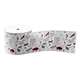 Buffalo Adventures Black en Red Pset ID599 Grosgrain Lint