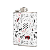 Buffalo Adventures Black en Red Pset ID599 Heupfles (Links)