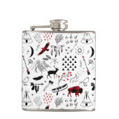 Buffalo Adventures Black en Red Pset ID599 Heupfles (Voorkant)