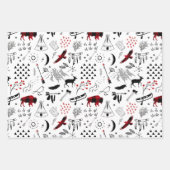 Buffalo Adventures Black en Red Pset ID599 Inpakpapier Vel (Voorkant 2)