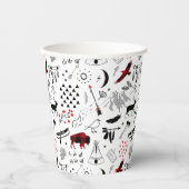 Buffalo Adventures Black en Red Pset ID599 Papieren Bekers (Voorkant)