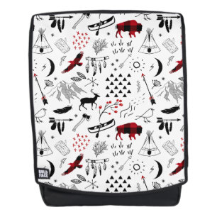 Buffalo Adventures Black en Red Pset ID599 Rugtassen