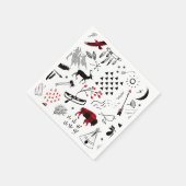 Buffalo Adventures Black en Red Pset ID599 Servet (Hoek)