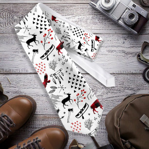 Buffalo Adventures Black en Red Pset ID599 Stropdas