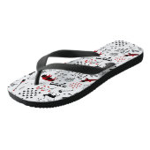 Buffalo Adventures Black en Red Pset ID599 Teenslippers (Schuin)