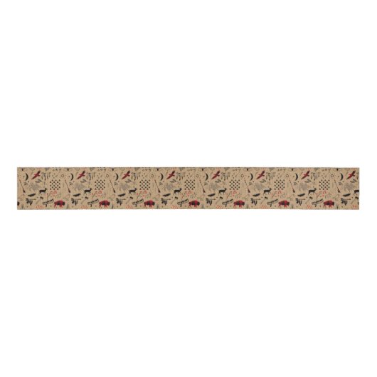 Buffalo Adventures Black en Red Pset/Kraft ID599 Grosgrain Lint (Voorkant)
