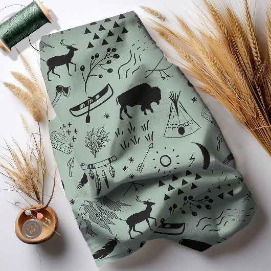 Buffalo Adventures Black met elke kleur ID599 Stof