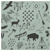Buffalo Adventures Black met elke kleur ID599 Stof (Swatch)