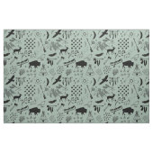 Buffalo Adventures Black met elke kleur ID599 Stof (Fat Quarter)