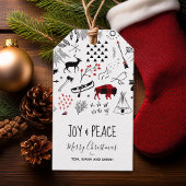 Buffalo Adventures Black & Red Pset ID599 Cadeaulabel